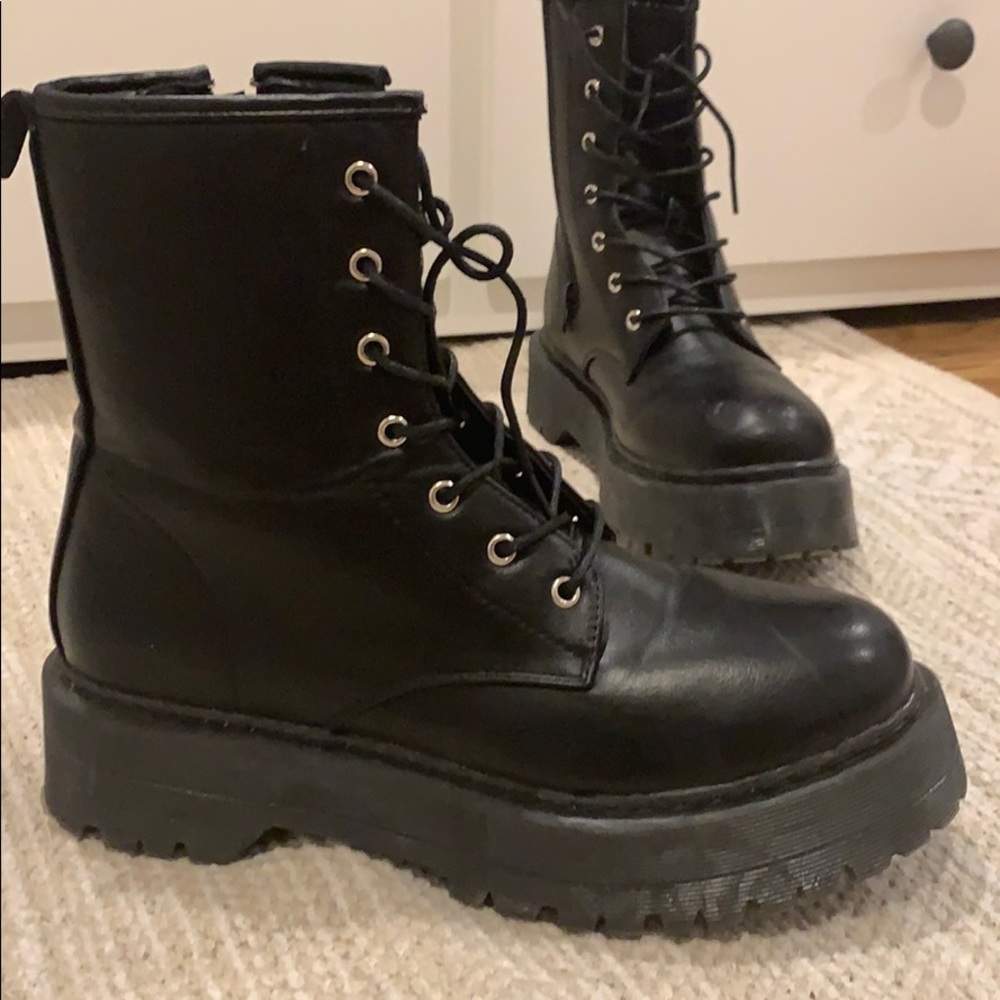 Black Combat boots